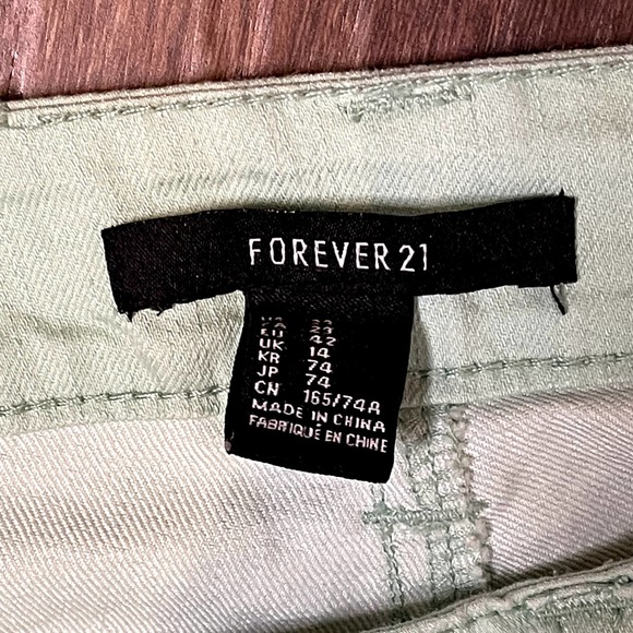 Forever 21 Jeans Size 29 Mint‎ Green Womens Denim Skinny Stretch Blend 30X28 - Picture 4 of 5